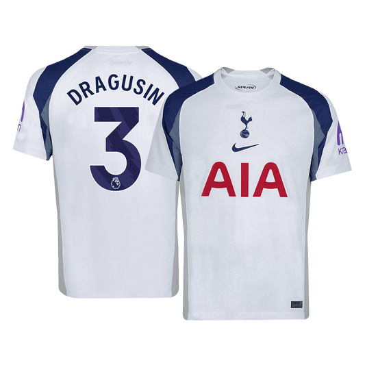 DRAGUSIN #3 Tottenham Hotspur Casa Camisa 2025/26 Branco