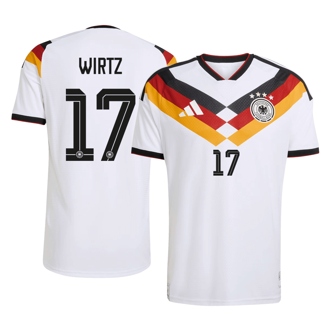 Jogador WIRTZ #17 Germany Casa World Cup Futebol Camisas 2026 Branco
