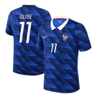Versão do Jogador OLISE #11 France Casa Copa do Mundo Futebol Camisas 2026 Azul