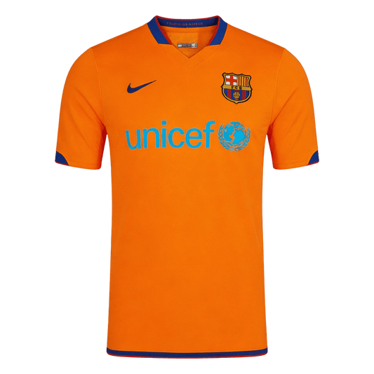 Retrô Barcelona Fora Camisa 2006/07 Laranja