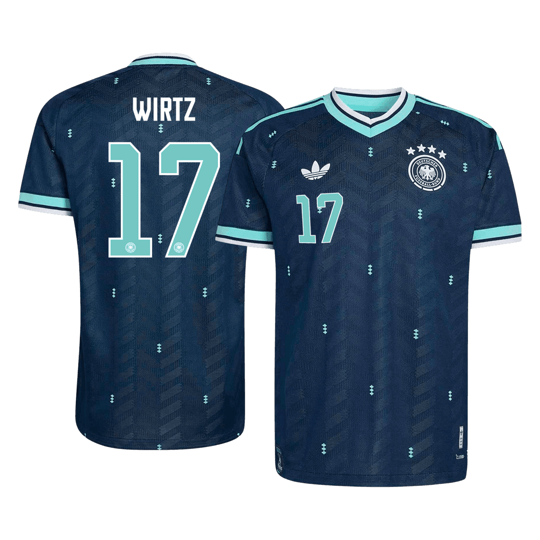 Versão do Jogador WIRTZ #17 Germany Fora Copa do Mundo Futebol Camisas 2026 Marinha