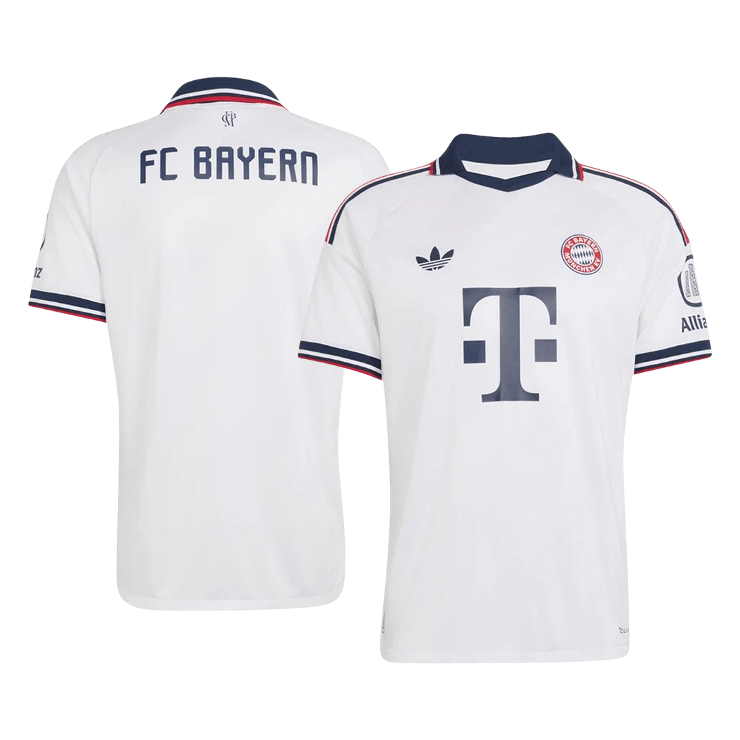 Versão do Jogador Bayern Munich Fora Futebol Camisas 2026/27 Branco