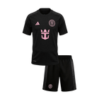 Inter Miami CF Infantil  Fora Futebol Camisa Conjunto (Camisa+Shorts) Copa do Mundo 2026 Preto