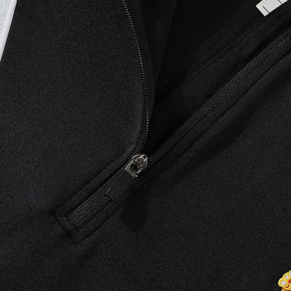 Real Madrid Zíper Moletom Conjunto (Top+Calças) 2025/26 Preto