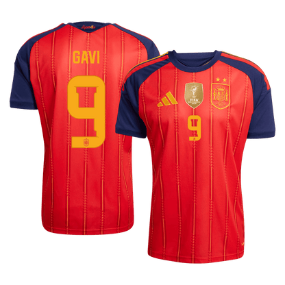 GAVI #9 Spain Casa Copa do Mundo Camisa 2026 Vermelho