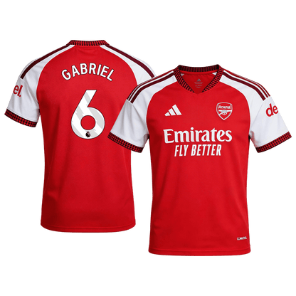 Versão do Jogador GABRIEL #6 Arsenal Casa Futebol Camisas 2026/27 Vermelho