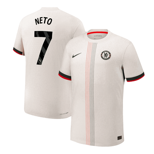 Autêntico NETO #7 Chelsea Fora Futebol Camisas 2025/26 Branco