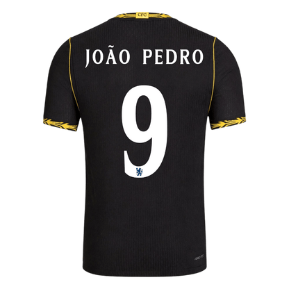 Versão do Jogador JOÃO PEDRO #9 Chelsea Fora Futebol Camisas 2026/27 - UCL