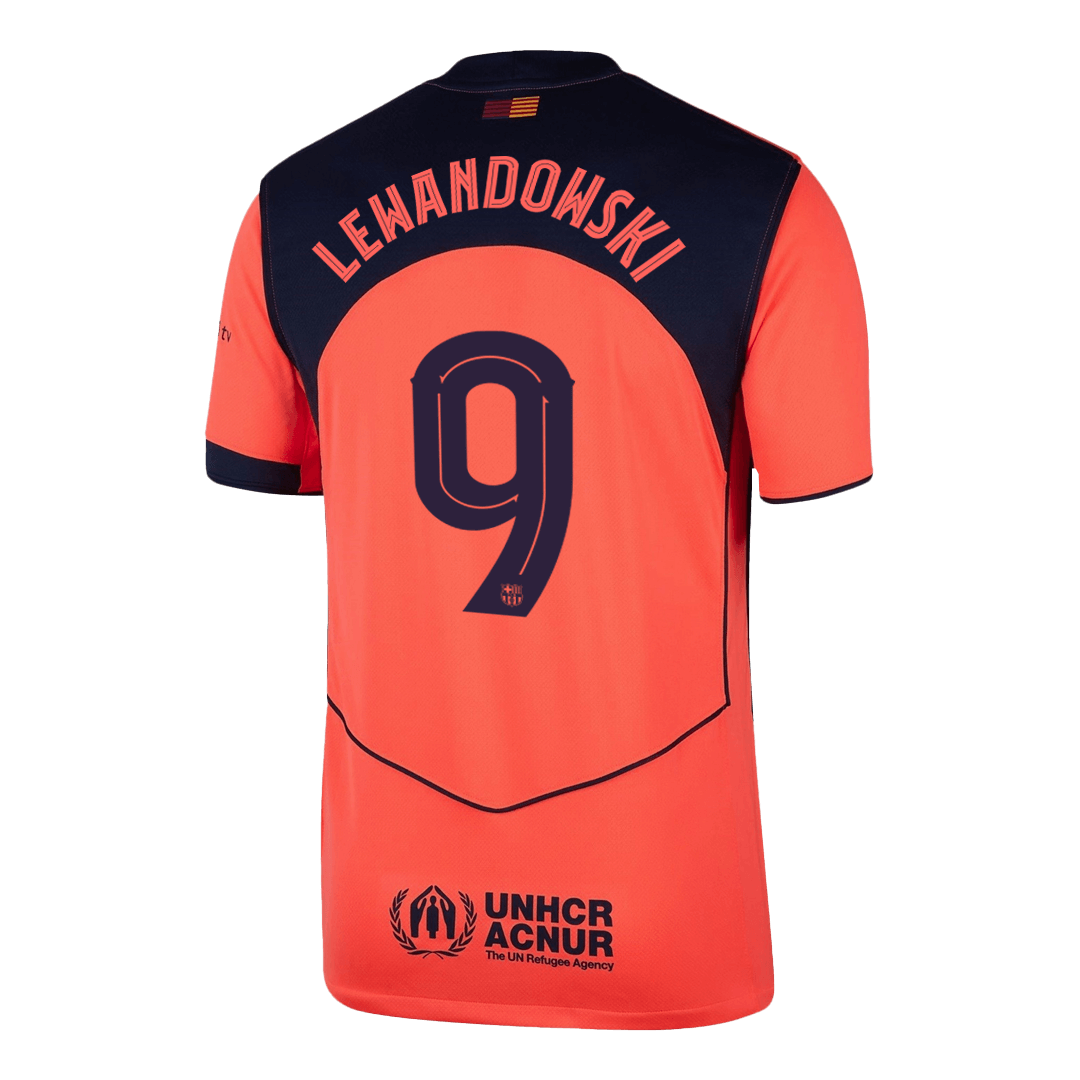LEWANDOWSKI #9 Barcelona Fora Terceira Camisa 2025/26 UCL