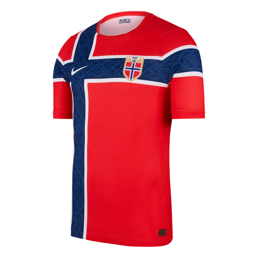 Versão do Jogador Noruega Casa Copa do Mundo Futebol Camisas 2026 Vermelho