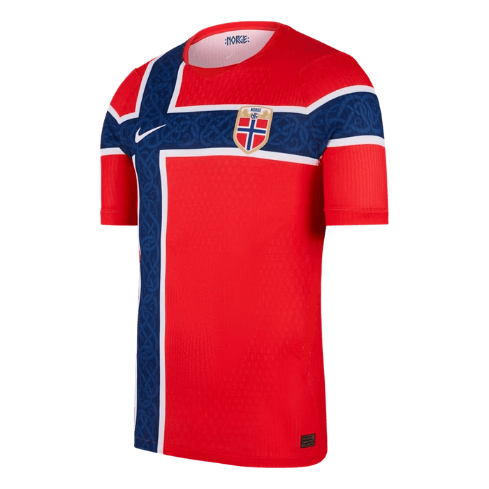 Versão do Jogador Noruega Casa Copa do Mundo Futebol Camisas 2026 Vermelho