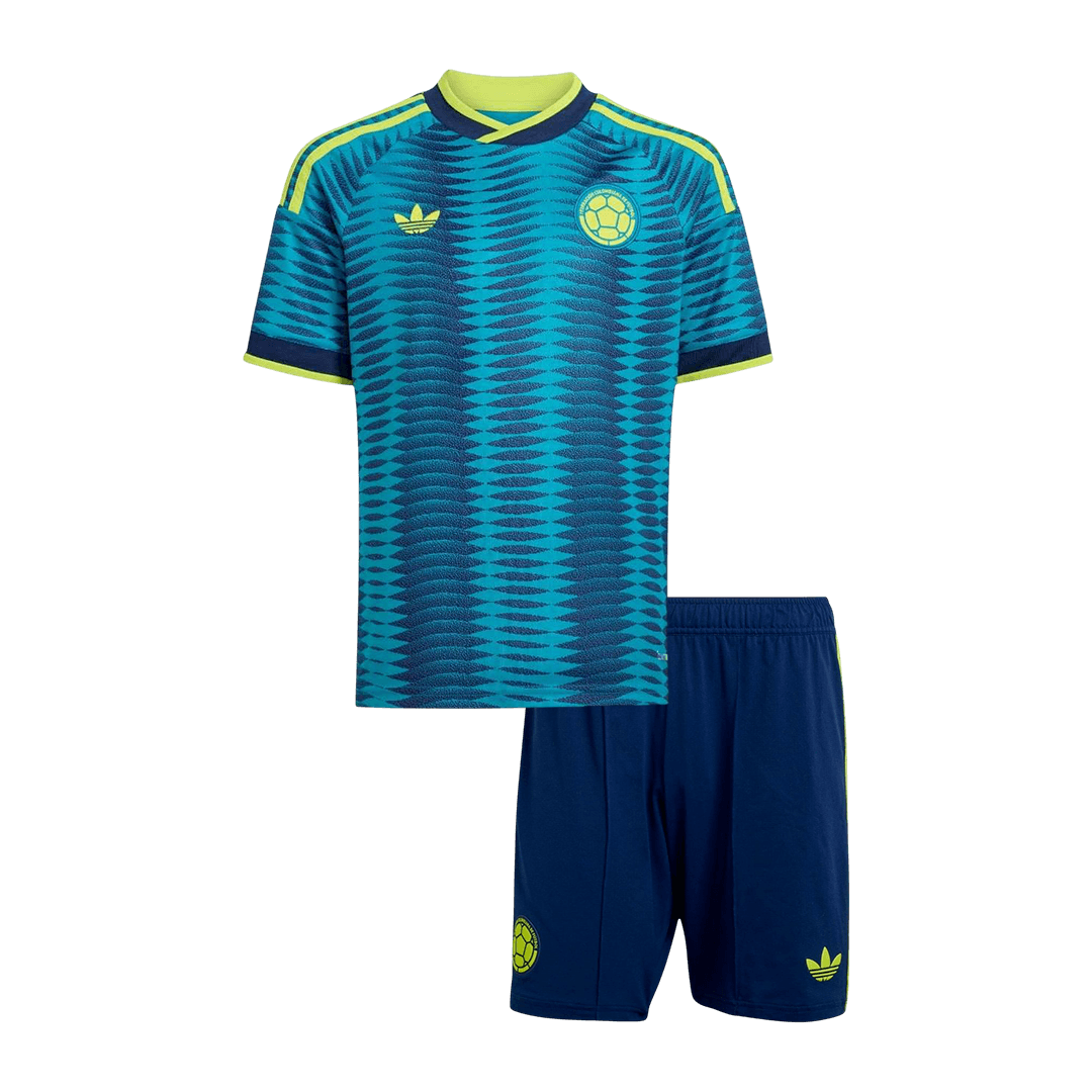 Colombia Infantil Fora Copa do Mundo Futebol Camisa Conjunto (Camisa+Shorts) 2026 Azul - camisola de futebol para