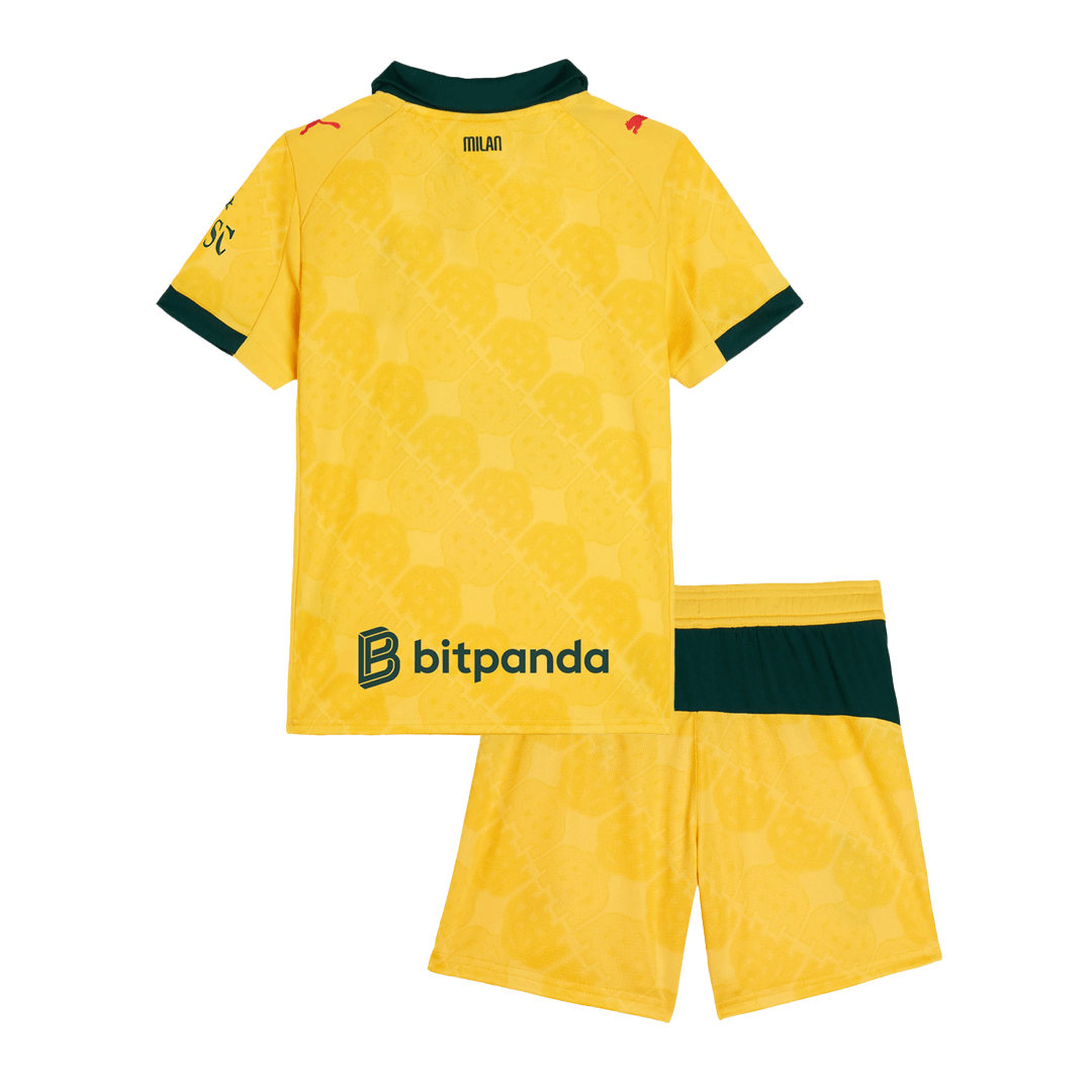 AC Milan Infantil Fora Terceira Conjunto (Camisa + Calção) 2025/26 Amarelo
