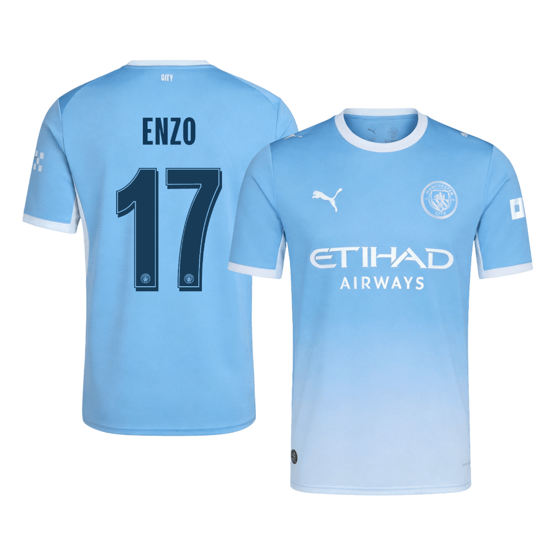 ENZO #17 Manchester City Casa Camisa 2026/27 Azul UCL