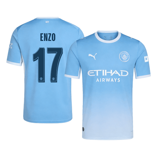 ENZO #17 Manchester City Casa Camisa 2026/27 Azul UCL