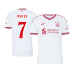 Versão do Jogador WIRTZ #7 Liverpool Fora Futebol Camisas 2026/27 Branco - UCL
