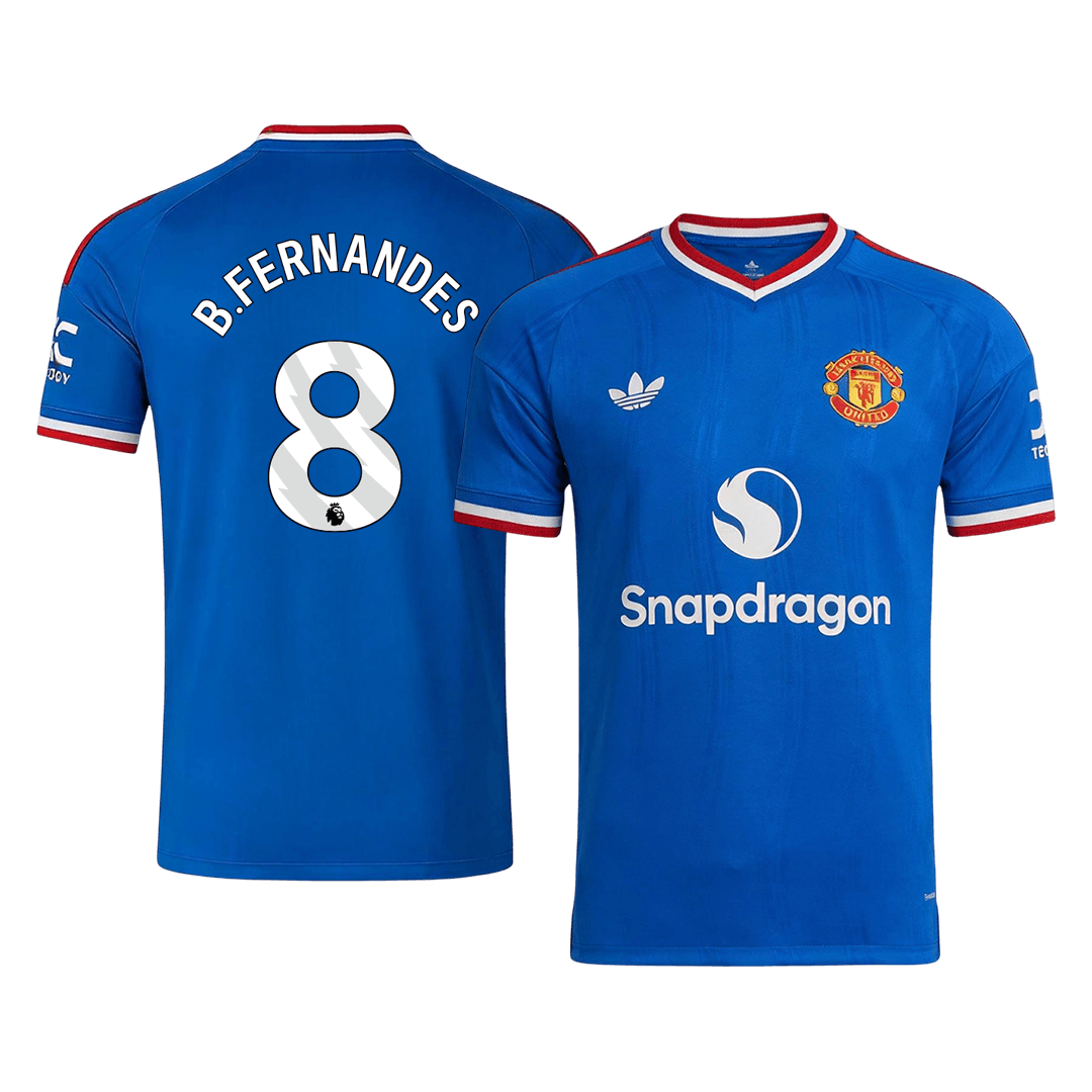 B. FERNANDES #8 Manchester United Fora Camisa 2026/27 Azul