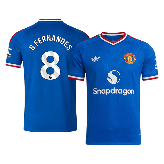 B. FERNANDES #8 Manchester United Fora Camisa 2026/27 Azul