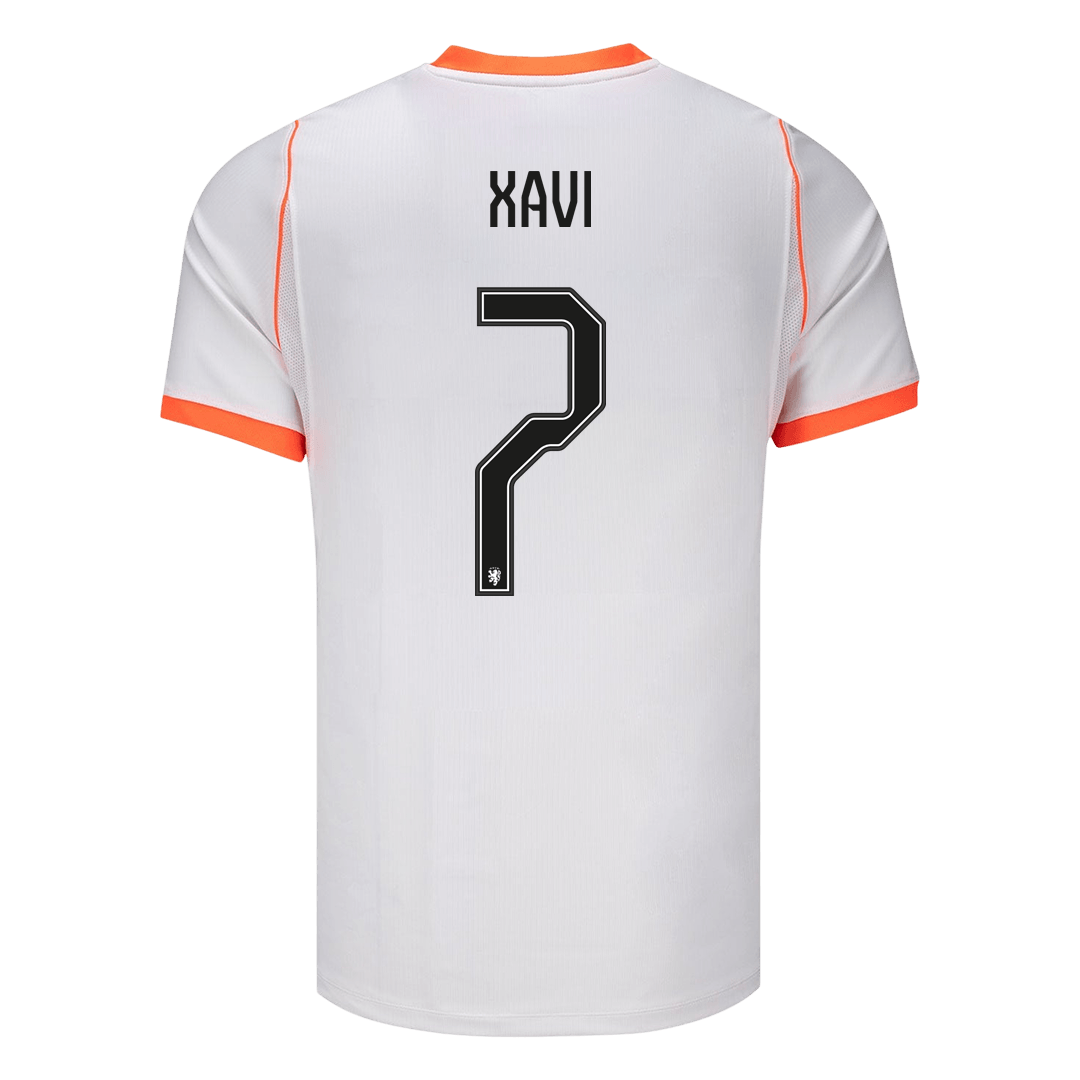 XAVI #7 Netherlands Fora Copa do Mundo Camisa 2026 Branco