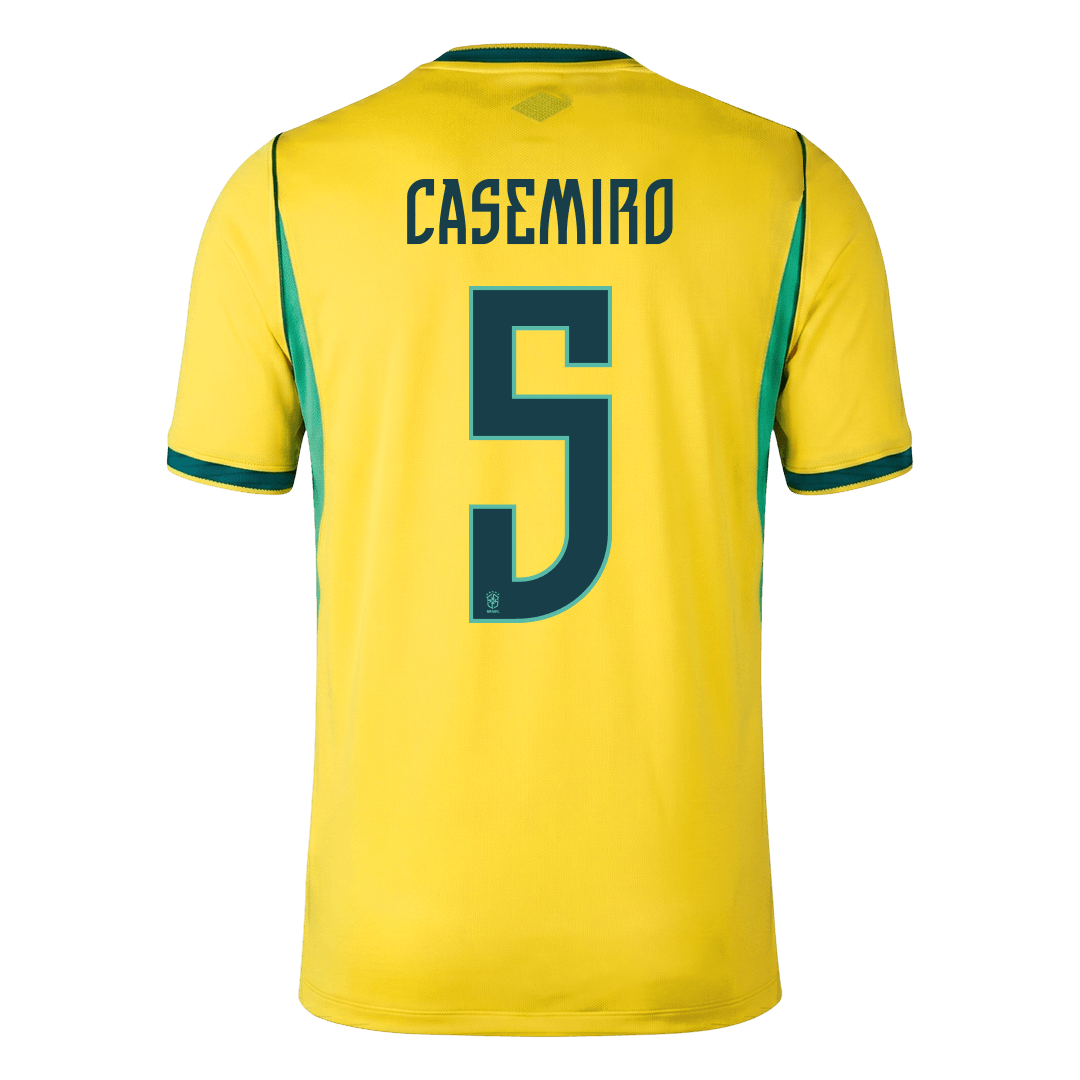 CASEMIRO #5 Brazil Casa Copa do Mundo Camisa 2026 Amarelo