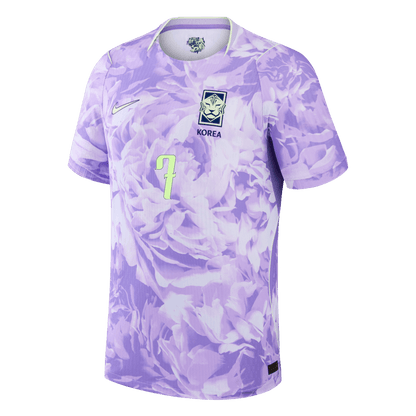 Versão do Jogador HEUNGMIN #7 South Korea Fora Copa do Mundo Futebol Camisas 2026 Roxo