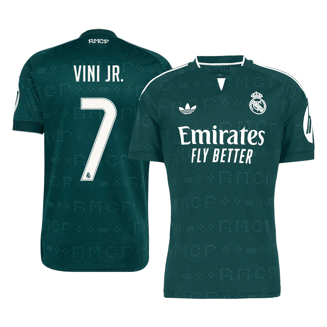 VINI JR. #7 Real Madrid Fora Camisa 2026/27 Verde