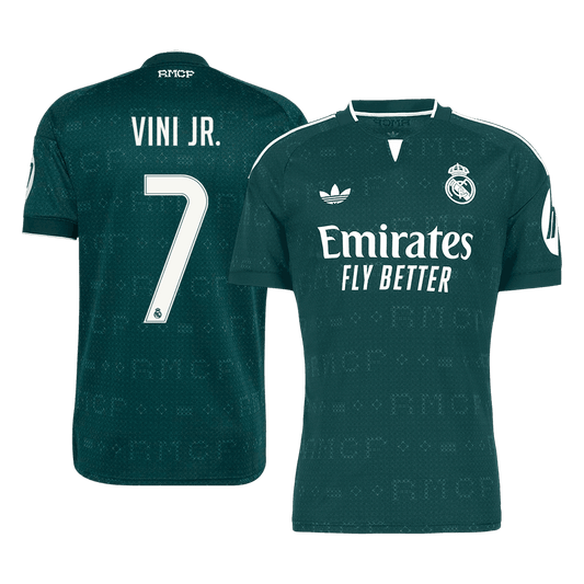 VINI JR. #7 Real Madrid Fora Camisa 2026/27 Verde