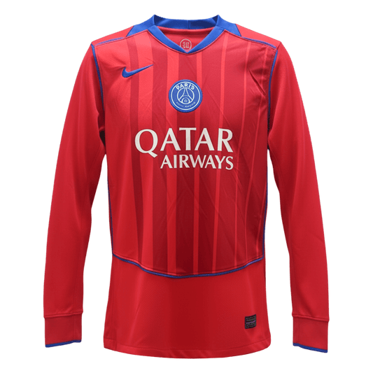 PSG Terceira Manga comprida Camisa 2025/26 Vermelho