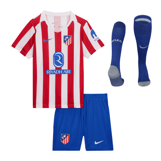 Atletico Madrid Infantil Casa Conjunto (Camisa + Calção + Meias) 2025/26