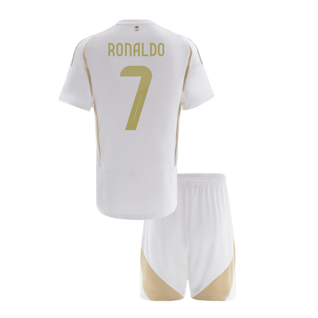 RONALDO #7 Kids Al Nassr Terceiro Fora Kits de Futebol2024/2