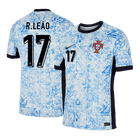 Camisola de futebol R.LEAO #17 Portugal Fora Camisola personalizada