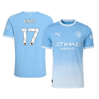 Versão do Jogador ENZO #17 Manchester City Casa Futebol Camisas 2026/27 Azul