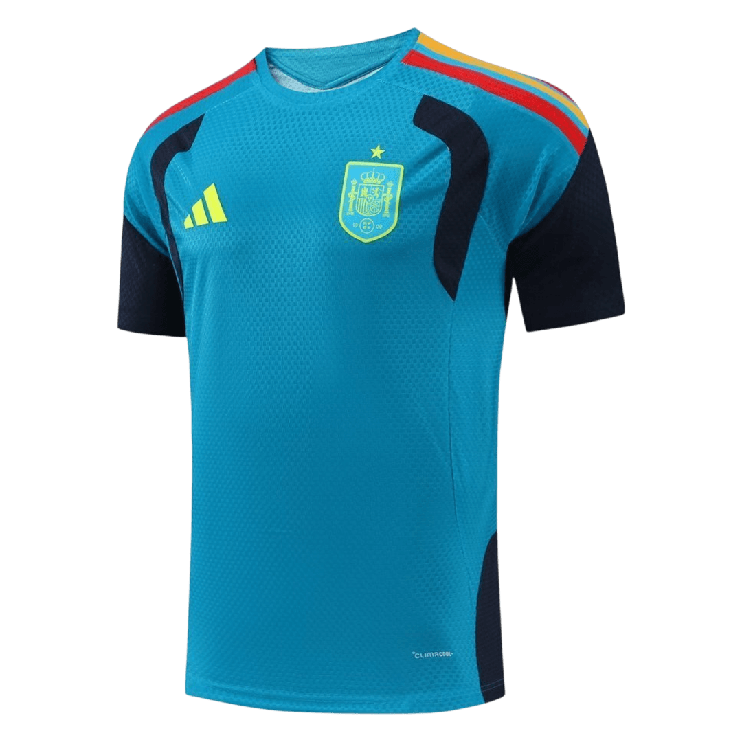 Versão Do Jogador Espanha Copa do Mundo Camisa Conjunto(Camisa+Calções) 2026 Azul