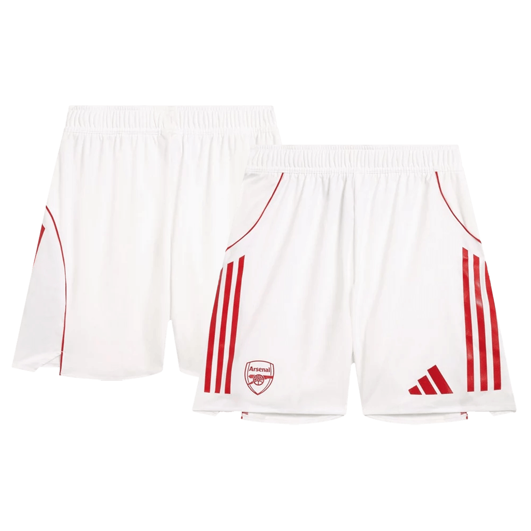 Autêntico Arsenal Casa Calções 2025/26 Branco