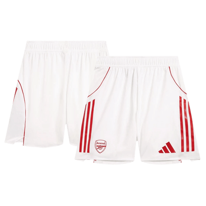Autêntico Arsenal Casa Calções 2025/26 Branco