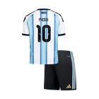 MESSI #10 Argentina Infantil Casa Copa do Mundo Conjunto(Camisa+Calção) 2026