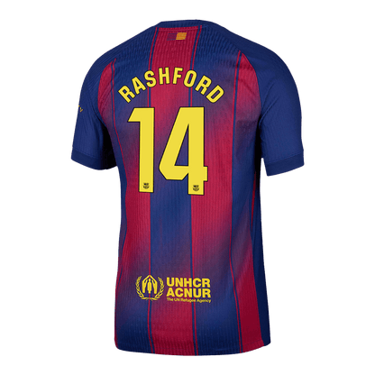 Autêntico RASHFORD #14 Barcelona Casa Futebol Camisas 2025/26