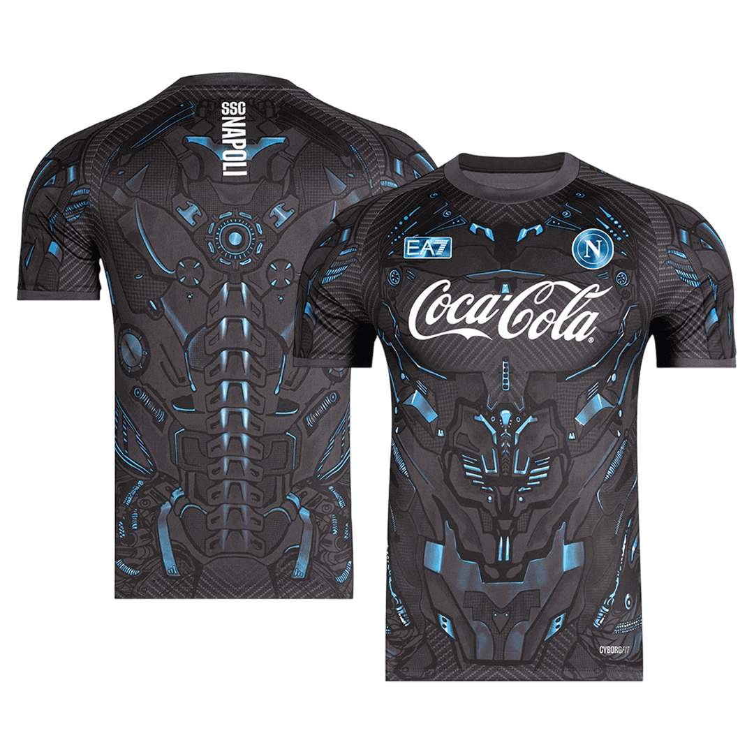 Napoli Pré-jogo Camisa 2025/26 Preto
