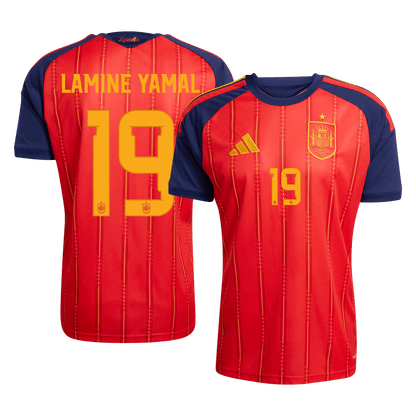 【Super Qualidade】LAMINE YAMAL #19 Espanha
 Casa Futebol Camisa 2026 Vermelho