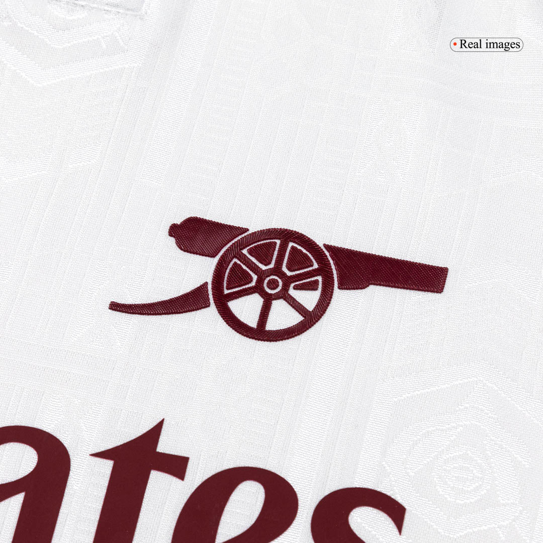 Autêntico Arsenal Fora Terceira Futebol Camisas 2025/26 Branco