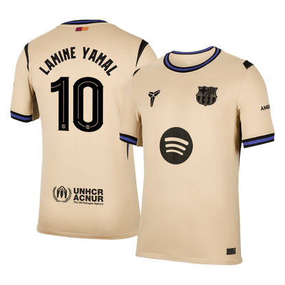 LAMINE YAMAL #10 Barcelona Fora Camisa 2025/26- Amarelo