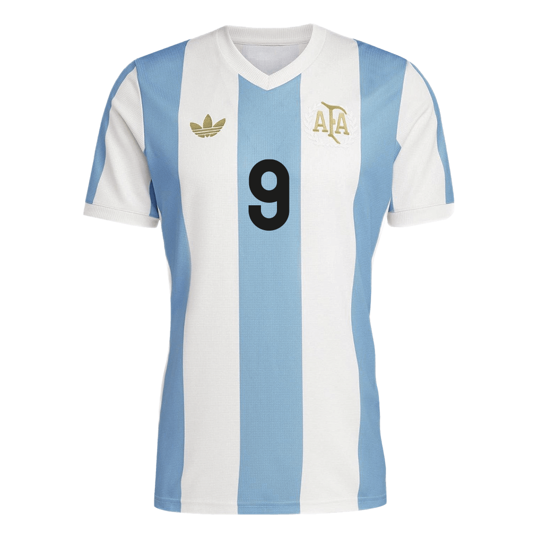 J.ALVAREZ #9 Argentina Custom Football Jersey 2024 50th Anniversary