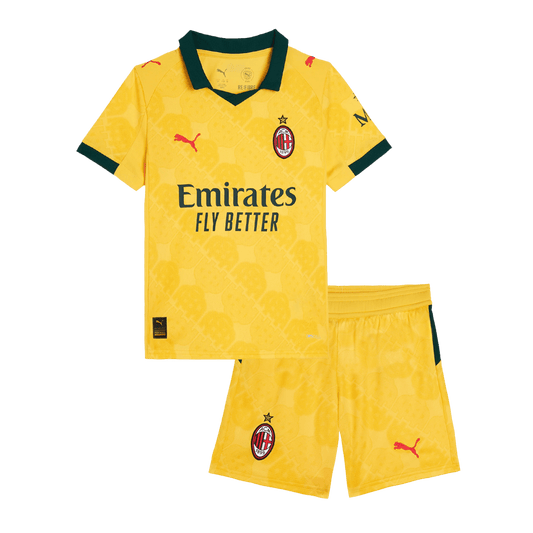 AC Milan Infantil Fora Terceira Conjunto (Camisa + Calção) 2025/26 Amarelo