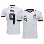 Versão do Jogador RAÚL #9 Mexico Fora Copa do Mundo Futebol Camisas 2026 Branco