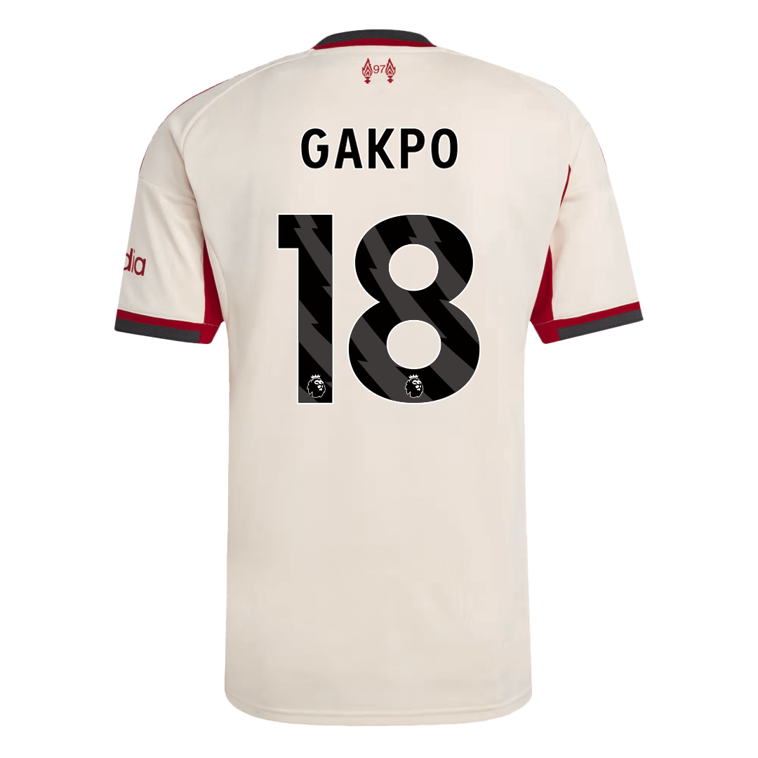 GAKPO #18 Liverpool Fora Camisa 2025/26 Branco