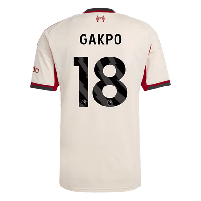 GAKPO #18 Liverpool Fora Camisa 2025/26 Branco