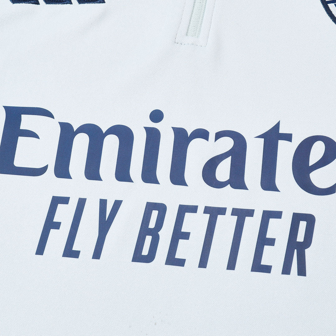 Arsenal Zíper Moletom Conjunto (Top+Calças) 2025/26 Branco