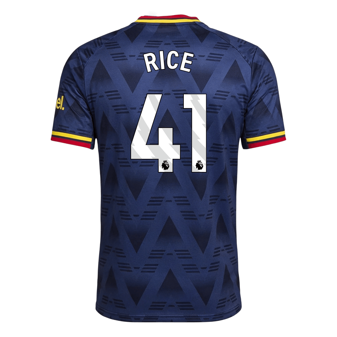 Versão do Jogador RICE #41 Arsenal Fora Futebol Camisas 2026/27 Marinha
