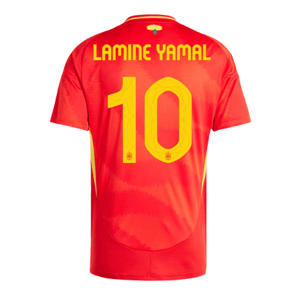 Camisola Espanha Personalizada LAMINE YAMAL #10 Camisola de Futebol Home 2024