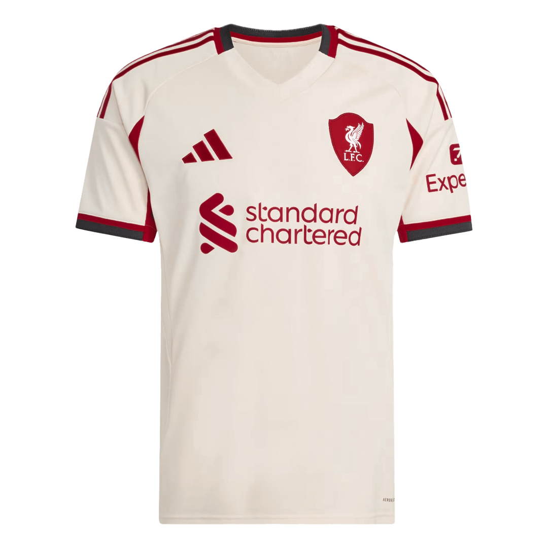 GAKPO #18 Liverpool Fora Camisa 2025/26 Branco